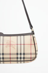Burberry Beige & Multi Haymarket Check Wristlet