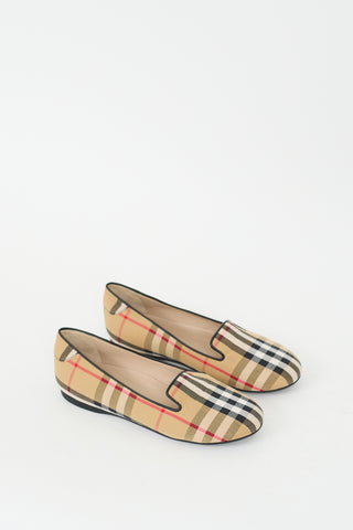 Burberry Beige & Multi House Check Flat