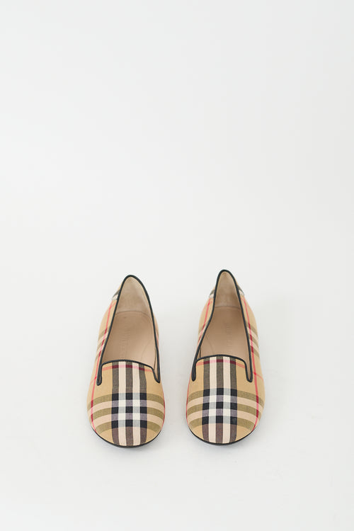 Burberry Beige & Multi House Check Flat