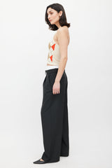 Burberry Beige & Multicolour Argyle Halter Top