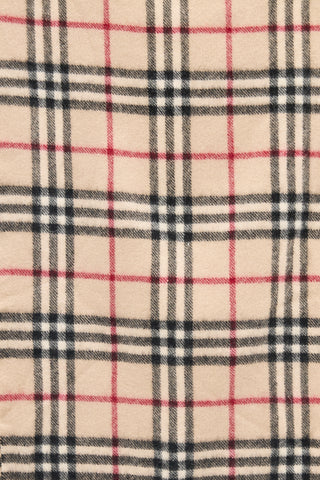 Burberry Beige & Multicolour Cashmere Nova Check Scarf