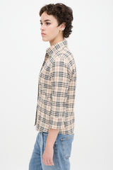 Burberry Beige & Multicolour Cotton Nova Check Shirt