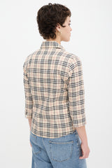 Burberry Beige & Multicolour Cotton Nova Check Shirt