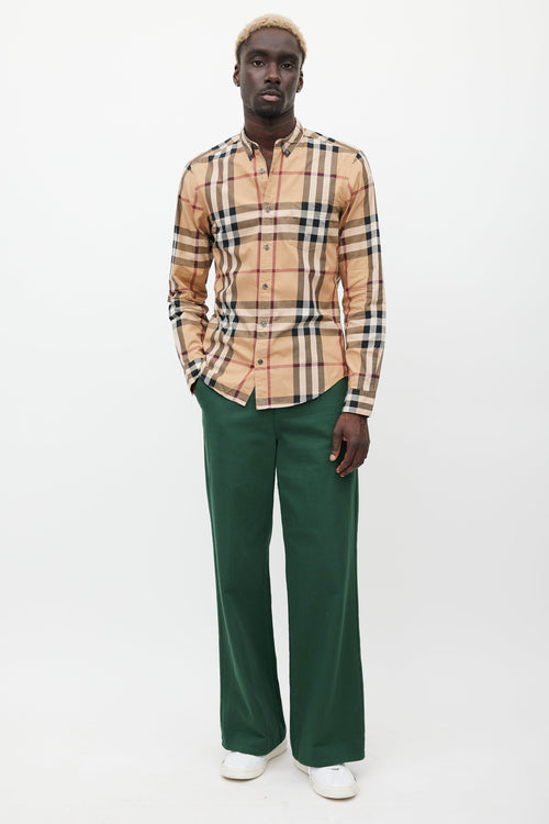 Burberry Beige & Multicolour Nova Check Shirt
