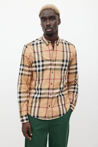 Burberry Beige & Multicolour Nova Check Shirt
