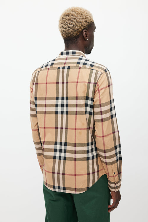 Burberry Beige & Multicolour Nova Check Shirt