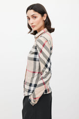 Burberry Beige & Multicolour Nova Check Shirt