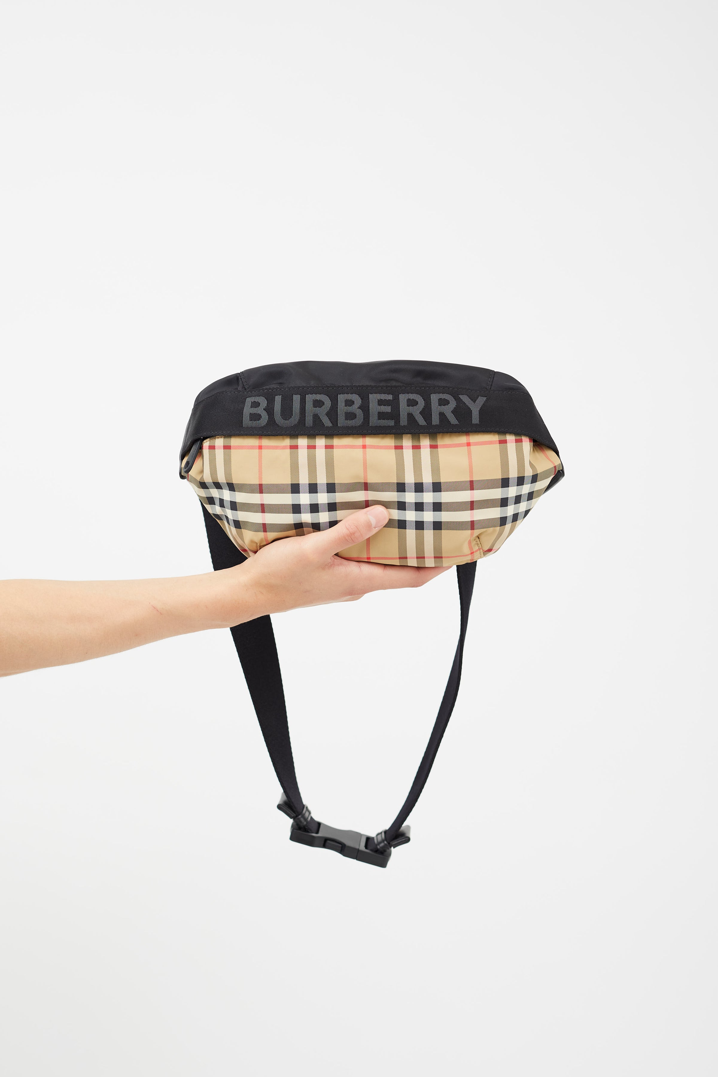 Burberry // Beige & Multicolour Sonny Nova Check Belt Bag – VSP 