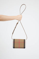 Burberry Check Madison Flap Crossbody Bag