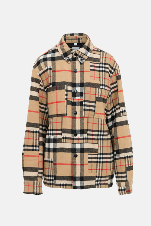 Burberry Patchwork Check Shirt Jacket