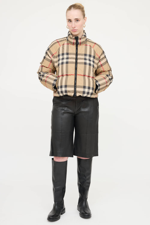 Burberry Check Puffer Jacket