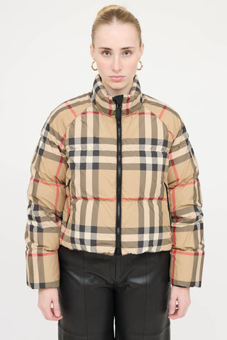 Burberry Check Puffer Jacket
