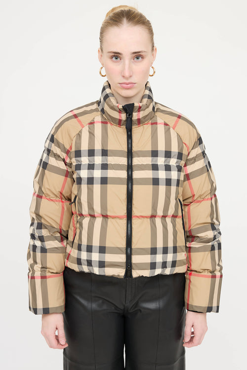 Burberry Check Puffer Jacket