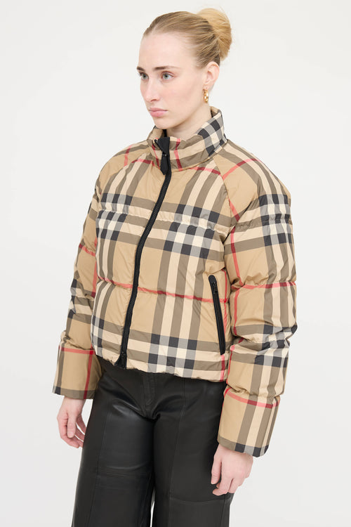 Burberry Check Puffer Jacket