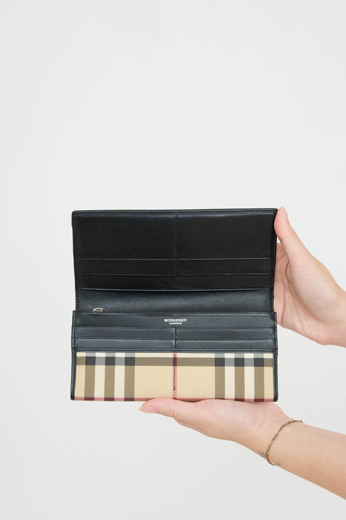Burberry Nova Check Long Wallet