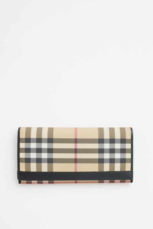 Burberry Nova Check Long Wallet