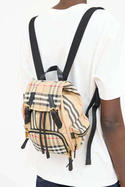 Nylon Vintage Check Backpack