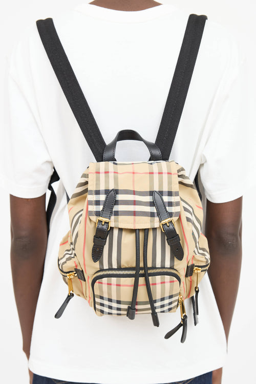 Nylon Vintage Check Backpack