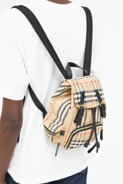 Nylon Vintage Check Backpack