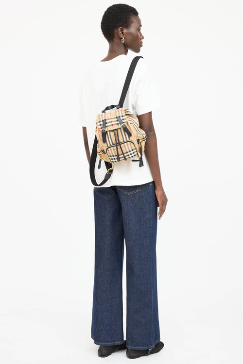 Nylon Vintage Check Backpack
