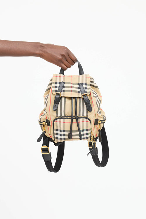 Nylon Vintage Check Backpack