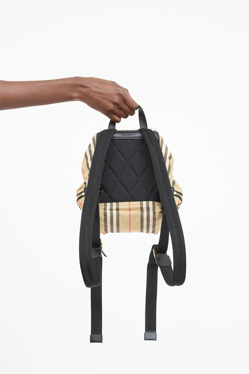 Nylon Vintage Check Backpack