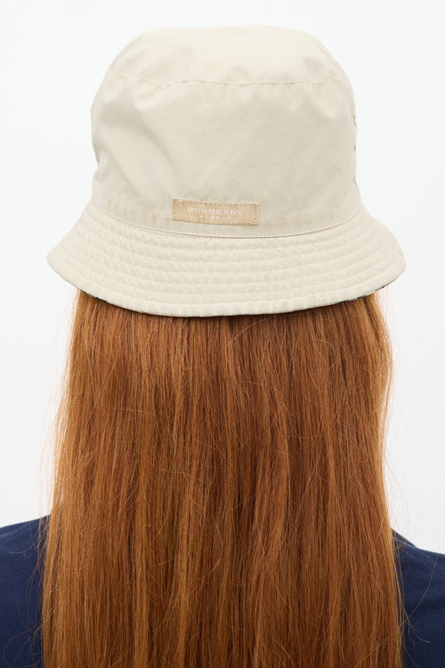 Burberry Beige Novacheck Reversible Bucket Hat