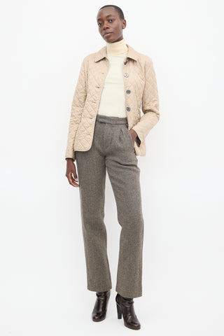 Burberry Beige Quilted Jacket
