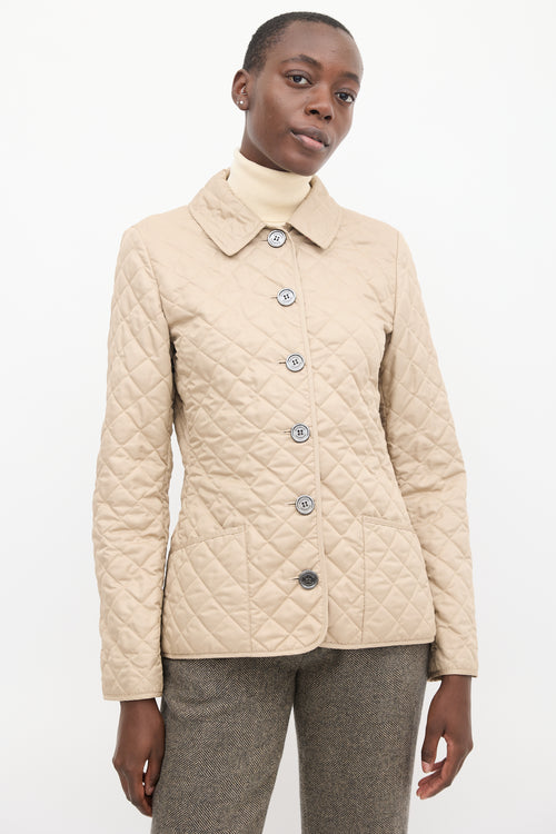 Burberry Beige Quilted Jacket