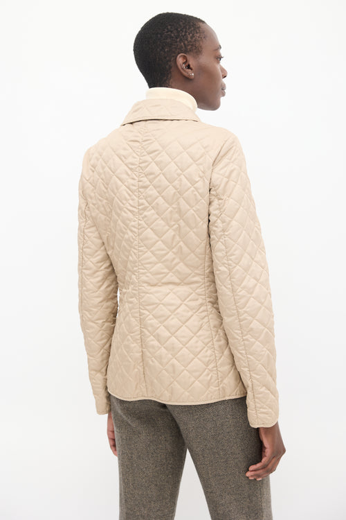 Burberry Beige Quilted Jacket