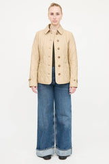 Burberry Quilted Button Up Coat
