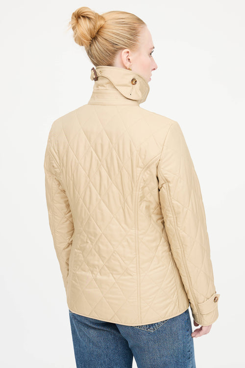 Burberry Quilted Button Up Coat