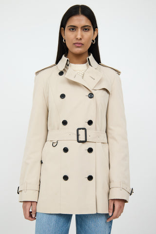 BurberryBeige Short Trench Coat