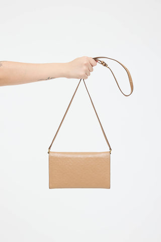 Burberry TB Debossed Wallet On Strap