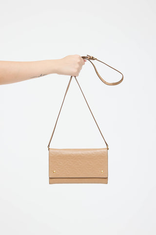 Burberry TB Debossed Wallet On Strap