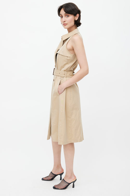 Burberry Beige Trench Belted Dress
