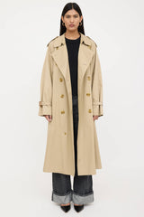 Burberry Double Breasted Belted Trench Coat