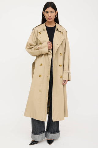 Burberry Double Breasted Belted Trench Coat