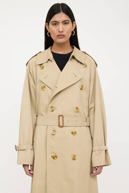 Double Breasted Belted Trench Coat