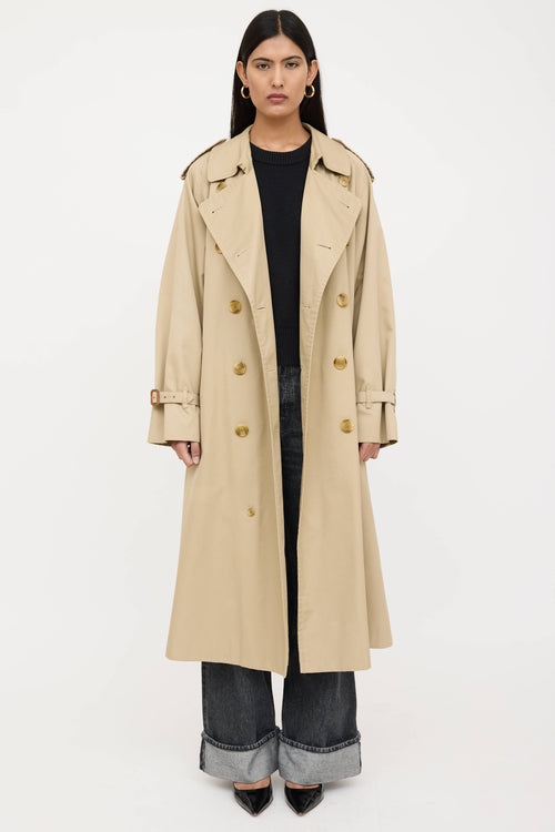 Double Breasted Belted Trench Coat