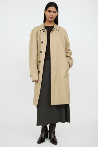 BurberryBeige Button Trench Coat