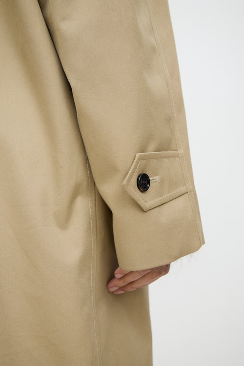 BurberryBeige Button Trench Coat