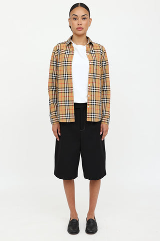 BurberryVintage Check Button Up Top