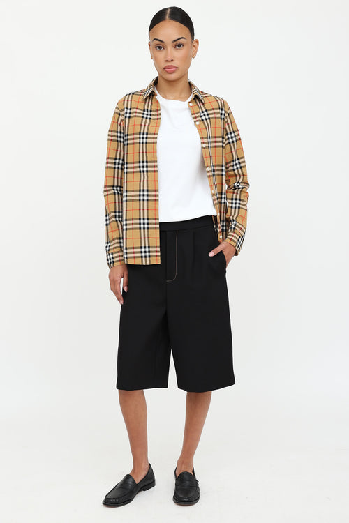 BurberryVintage Check Button Up Top