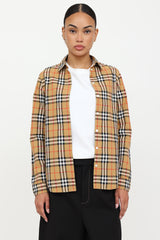BurberryVintage Check Button Up Top