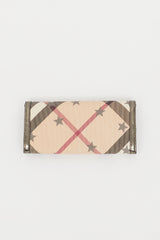 Burberry Beige & Multi Metallic Check Star Wallet