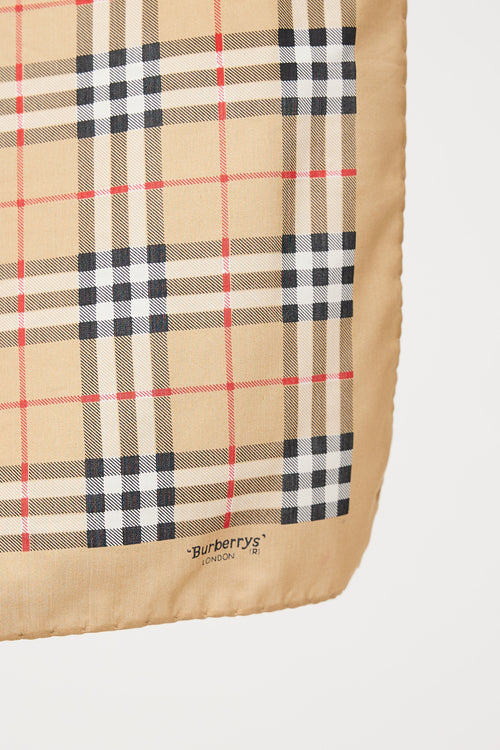 Burberry Silk Check Handkerchief