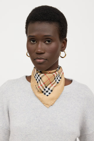 Burberry Silk Check Handkerchief