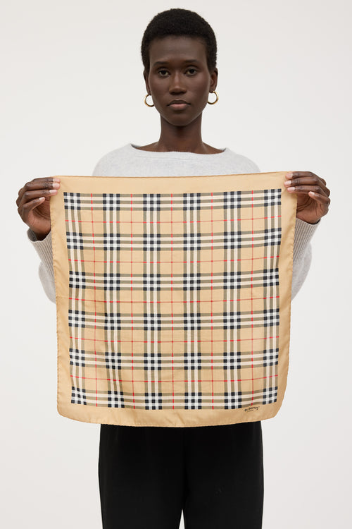 Burberry Silk Check Handkerchief
