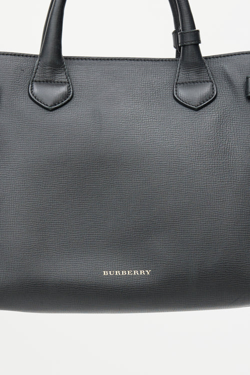 Burberry Black & Brown Banner Leather Bag